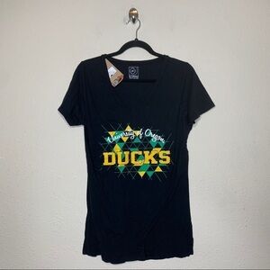 University of Oregon V Neck Short Sleeve T Shirt